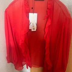 【新品　未着用】 ザラ　シースルーブラウスの画像