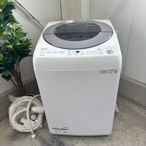 SHARP 縦型 全自動電気洗濯機 ES-GV8F-S 8kg 2022年製 シャープ 
