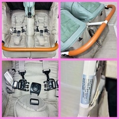 🉐　格安品　エアバギー　ココダブル　フロムバース　現行販売モデル❗️ 双子用 ベビーカー　　　の画像