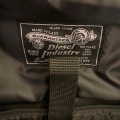 DIESEL ディーゼル　黒　リュック　リメイク　パーツの画像