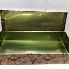 着物収納ケース 桐柄デザイン 和服用衣装箱 金属製 ブリキ箱 橋川製作所 昭和レトロ 和室 インテリア 251013-5の画像