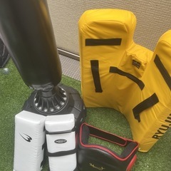 空手用品4点セット　ビックミット　　パンチングミット　Mワールドコーチング腰ベルトの画像
