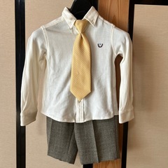 【美品】男の子スーツ4点セット100㌢（シャツは110㌢）の画像