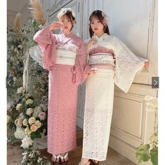 花柄レース浴衣の画像