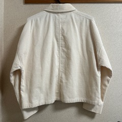 ZARA コーデュロイジャケット アイボリー の画像