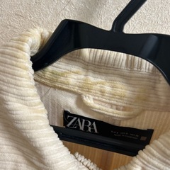 ZARA コーデュロイジャケット アイボリー の画像