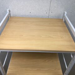 ラック 棚 木目調 棚板付き 58×45×179㎝／スチールラック 多目的収納 【糸島市内 送料無料】88142-4-020の画像