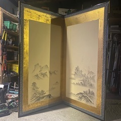 びょうぶ 屏風 古美術 美術品の画像