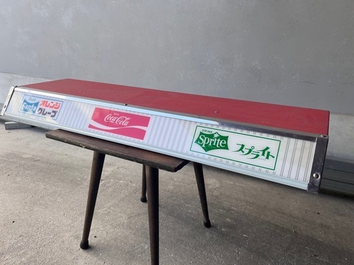 70s コカコーラ冷蔵庫上ランプ /ヴィンテージ照明スプライトレトロ