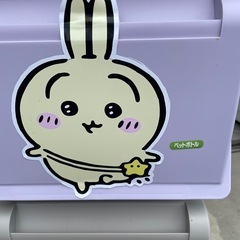キャスター付き ゴミ箱 ちいかわシール付きの画像