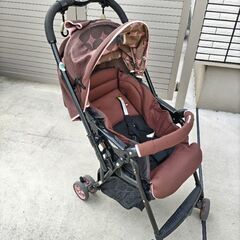 ベビーカー（ブラウン・ピンクカラー）の画像