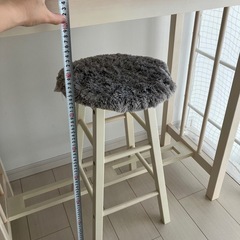 木製、カントリー　デスクセット　ナチュラルホワイトの画像