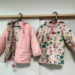 美品　KP リバーシブルコート130　2着セット　双子の画像