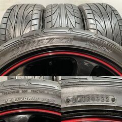 【DUNLOP DIREZZA DZ101 225/40R18】夏タイヤ【RMP RACING R50 18インチ 7.5J5HPCD112+50】ブラック 22年製 バリ溝 VW/ゴルフ等　(MTF142)クレジットカード QRコード決済可能の画像