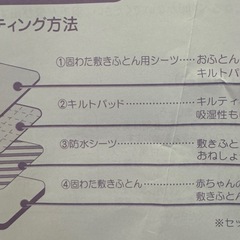 西川ベビー布団　羽毛かけふとんからマットまで含む8点セット　60x90サイズの画像