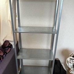 IKEA (イケア) シェルフユニット, 室内/屋外用 亜鉛メッキ 1段 台形 60cm x 27cm x 140cm の画像