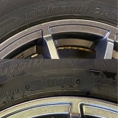 商談中　☆ タイヤホイール　4本セット 155/65R13 13インチ　 4穴　2020年製  シュナイダー 4.0J 4H100+42の画像
