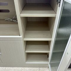 ★リユースのサカイ高崎店★TJ13061  レンジ台 クリーム H90×D45×W90.5 クリーニング済みの画像