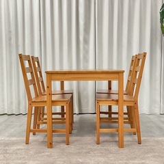 KJ-25【新入荷　リサイクル品】IKEA ヨックモック　ダイニング5点セット　ナチュラルの画像