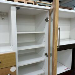 ★リユースのサカイ高崎店★TJ13063  レンジ台 白/ライトブラウン H115×D42.5×W80 クリーニング済みの画像