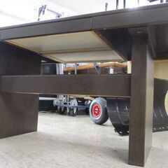センターテーブル 110×60cm ソファに合う木製テーブル 濃茶色 ダークブラウン 高さ55cm 札幌市北区屯田の画像