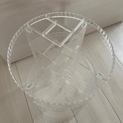 回転式 コスメボックス クリア　透明収納の画像