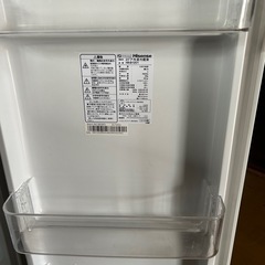 美品✨2019年製 ハイセンス製の2ドア冷凍冷蔵庫「HR-B1201」の画像