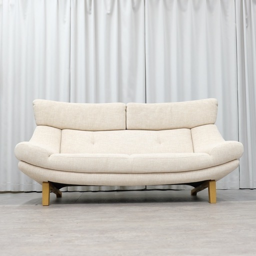 KJ-26【新入荷　リサイクル品】カリモク家具　UU4612 2人が掛けソファ　ベージュ