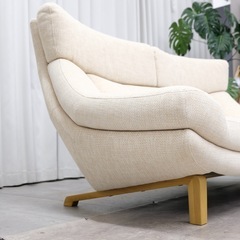 KJ-26【新入荷　リサイクル品】カリモク家具　UU4612 2人が掛けソファ　ベージュの画像