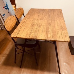 【美品】テーブル ダイニングテーブル 机 椅子2脚 の画像