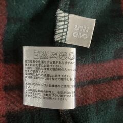 UNIQLO製　ジャンパー　メンズ：Ｌ　チェック柄　（赤色＋緑色）の画像
