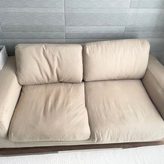 ソファー 2人用 カバー取り外し可の画像
