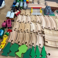 BRIO(ブリオ)レール　セット　橋　駅　木製レールの画像