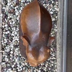 🐘象の置物 木製 インテリア【サイズ】約45×48×20cmの画像