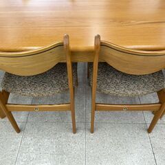★リユースのサカイ高崎店★TJ13069  4人掛けダイニングセット 茶 H68×D80×W130 クリーニング済みの画像