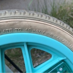BRIDGESTONE SCARE CROW 14×1.75　ブリヂストン　一輪車　パープル　14インチ　スタンド付きの画像
