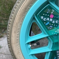 BRIDGESTONE SCARE CROW 14×1.75　ブリヂストン　一輪車　パープル　14インチ　スタンド付きの画像