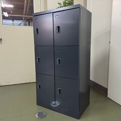 【中古 】鍵無しロッカー　2列3段　ブラック　見に来てください！管理番号YN283AFの画像
