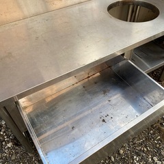 厨房　ステンレス　作業台　中古の画像