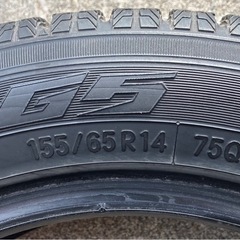 3.中古スタッドレスタイヤ4本 TOYO GARIT G5 2019年製155/65R14の画像