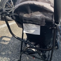【 使用済 】Hanaoka B型ベビーカー ベージュカラーバギーの画像