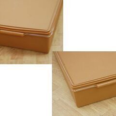 ① Tupper ware ロングスーパーケース 幅80×奥37×高16cm セピア 収納ケース 保存容器 ブラウン系 タッパーウェア  札幌市 清田区 平岡の画像