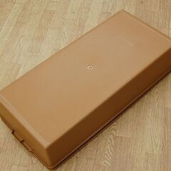 ① Tupper ware ロングスーパーケース 幅80×奥37×高16cm セピア 収納ケース 保存容器 ブラウン系 タッパーウェア  札幌市 清田区 平岡の画像