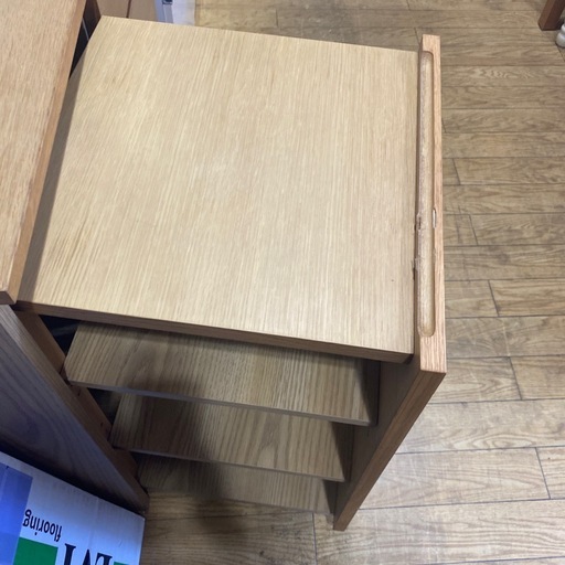 12/13値下げしました⭐️人気⭐️無印良品 レンジボード カップボード オープンタイプ 移動式ワゴン付き No.2569 KE