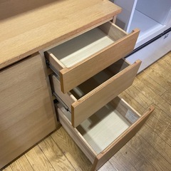 ⭐️人気⭐️無印良品 レンジボード カップボード オープンタイプ 移動式ワゴン付き No.2569 KEの画像