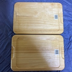 天然木製トレー二枚セットの画像