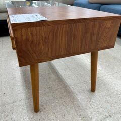 ★リユースのサカイ高崎店★TJ13072  ガラステーブル 茶 H41×D40×W79.8 クリーニング済みの画像