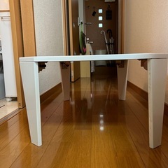折りたたみローテーブル【ホワイト)】の画像
