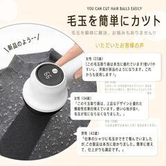電動 毛玉取り 替刃付き 強力6枚刃 Type-C充電式 様々な衣類に対応の画像