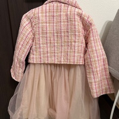 ピンクツイード フォーマルワンピース 120cmの画像